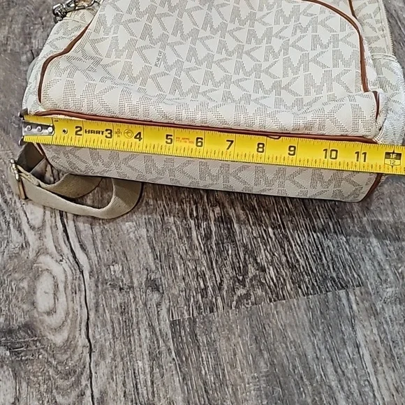 Michael KorsWomen's White Michael Signature Large Backpack - Picture 13 of 14